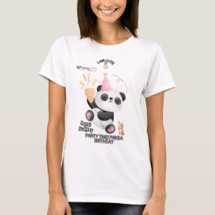 T-shirt anniversaire Panda Design Kawaii Adorabl