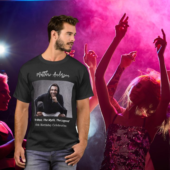 T-shirt Anniversaire photo homme mythe légende nom fun (Créateur téléchargé)