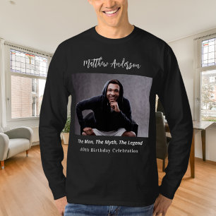 T-shirt Anniversaire photo homme mythe légende nom fun
