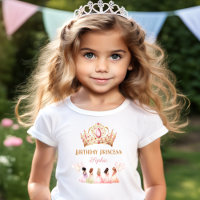 Anniversaire Princesse Couronne rose or Pastel