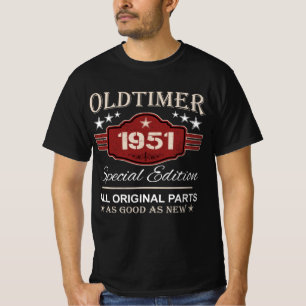 T-shirt Anniversaire rétro Vintage 1951 - Cadeau Oldtimer