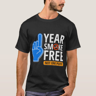 T-shirt Anniversaire sans fumée d'un an - Cessez de fumer