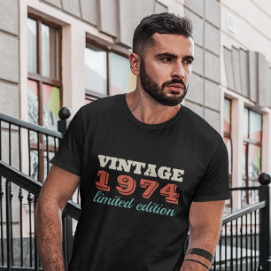 T-shirt Anniversaire sur mesure vintage pour hommes