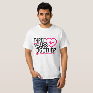 T-shirt Anniversaire TROIS 3 ans ensemble.