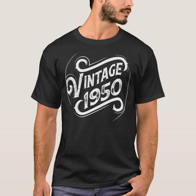 T-shirt Anniversaire Vintage 1950 (Devant)