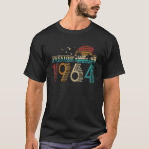 T-shirt Anniversaire vintage 1964 Pour Hommes Femmes 58 An