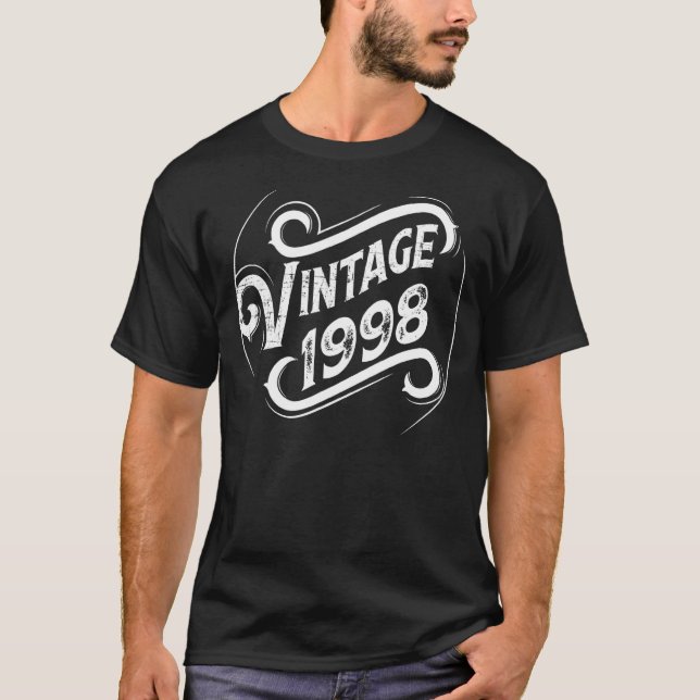 T-shirt Anniversaire Vintage 1998 (Devant)