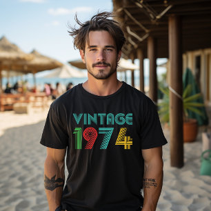 T-shirt Anniversaire Vintage 50 ans Vintage 1974 50 ans