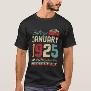 T-shirt Anniversaire vintage 97 Janvier 1925 97 Ans