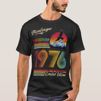 T-shirt Anniversaire vintage février 1976 50 ans 50ème ann