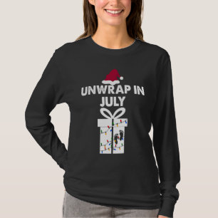 T-shirt Annonce de grossesse de Noël  Déballer en juillet