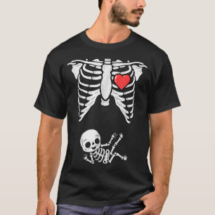 T-shirt Annonce de grossesse de squelette Coût d'Halloween