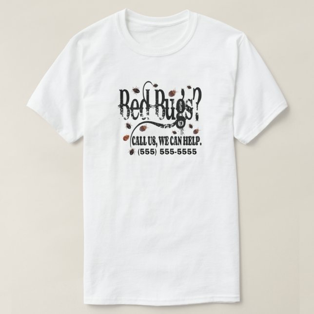 T-shirt Annonce de suppression de bugs de lits (Design devant)