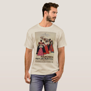 T-shirt Annonce italienne vintage de voyage de Nuoro