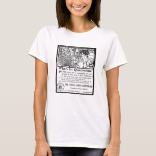 T-shirt Annonce téléphonique vintage de quarantaine drôle