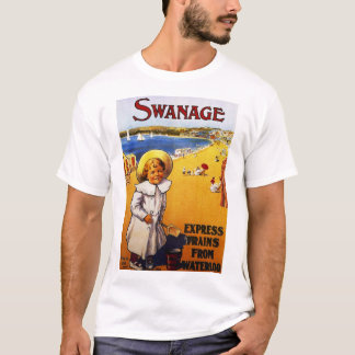 T-shirt Annonce vintage de bord de la mer de l'Angleterre