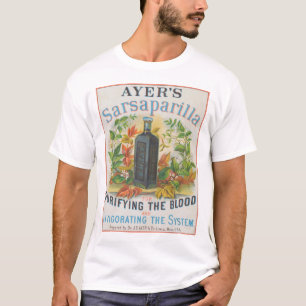 T-shirt Annonce Vintage Pour la Sarsaparilla d'Ayer.