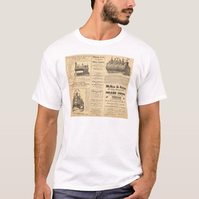 T-shirt Annonces de pétrole de New York (Devant)