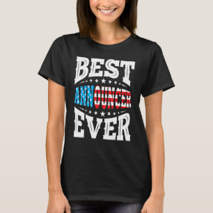 T-shirt Annonceur 4 juillet quatrième États-Unis drapeau a