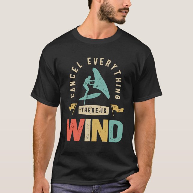 T-shirt Annuler tout ce qu'il y a du vent - Wing Foil (Devant)