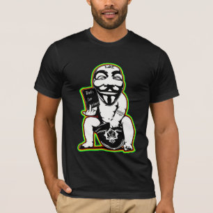 T-shirt anonyme de graffiti de droit coutoumier