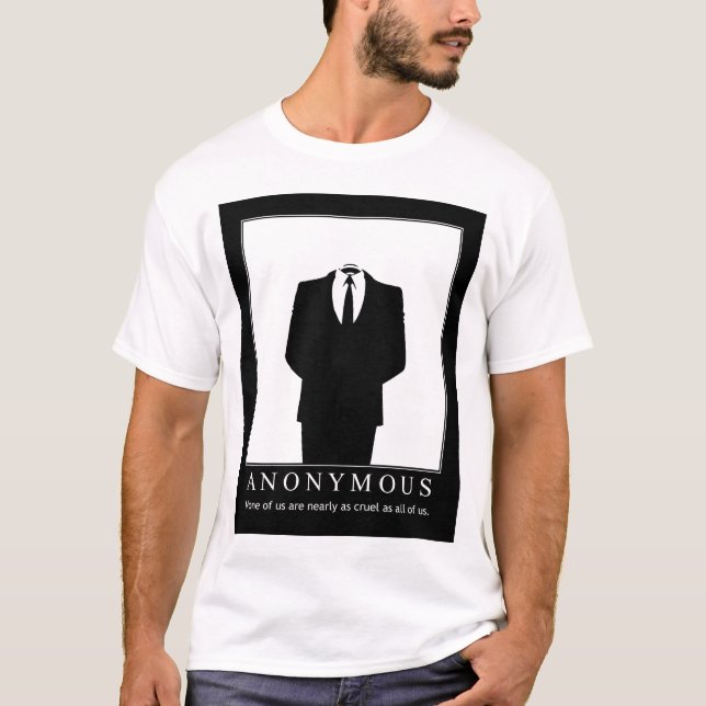 T-shirt Anonyme - défenseurs de Wikileaks (Devant)