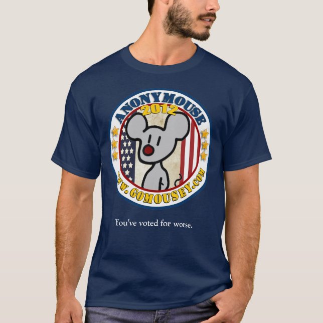 T-shirt Anonymouse 2012 - Présidentiel pour les types (Devant)