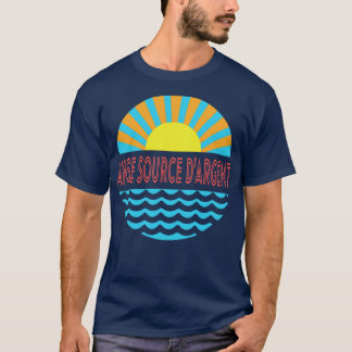 T-shirt Anse Source Plage D'Argent Soleil Et Vagues