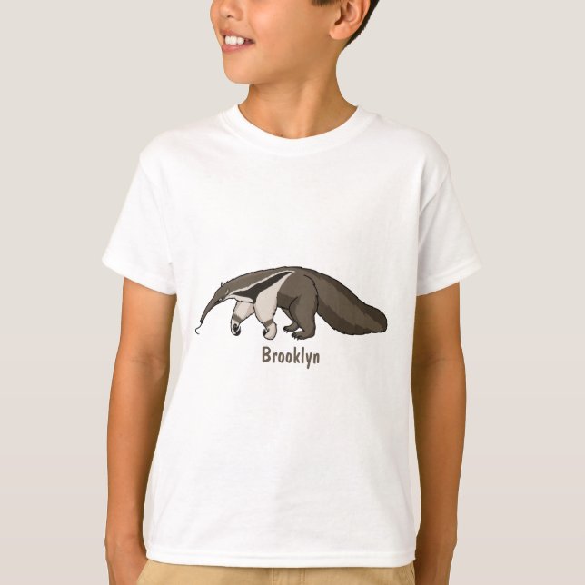 T-shirt Anteater happy cartoon illustration  (Devant)