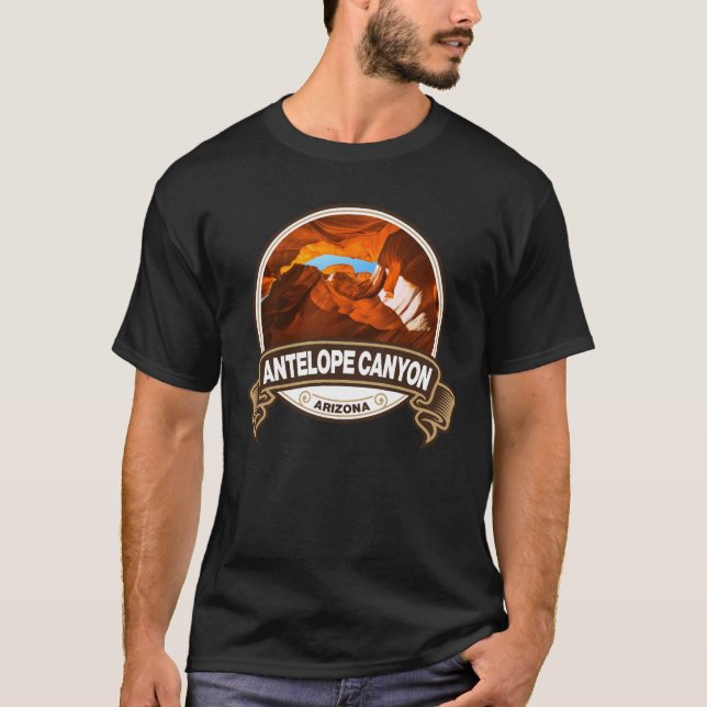 T-shirt Antelope Canyon Arizona Travel Badge (Devant)