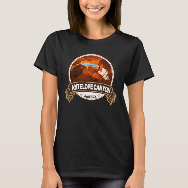 T-shirt Antelope Canyon Arizona Travel Badge (Devant)