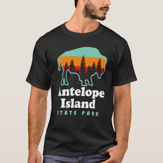 T-shirt Antelope Island State Park Bison Great Salt Lake U (Devant)