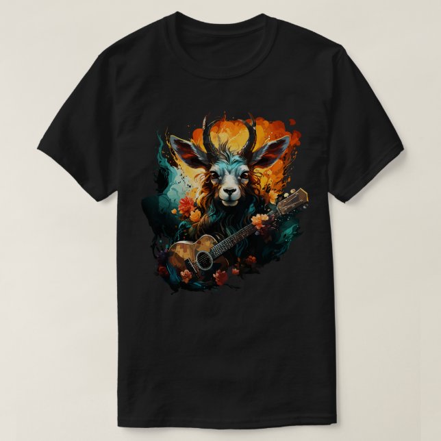 T-shirt Antelope Jouer de la guitare (Design devant)