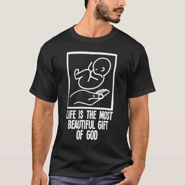 T-shirt Anti-Avortement Anti-avortement Choisissez La Vie  (Devant)