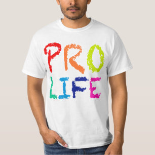 T-SHIRT "ANTI-AVORTEMENT" (DANS DES CRAYONS D'ARC-EN-CIEL)
