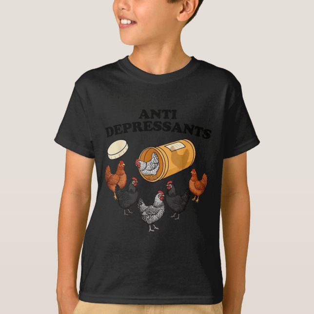 T-shirt Anti Depressants Chicken  (Devant)