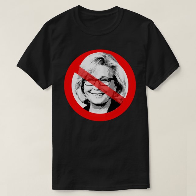 T-shirt Anti Liz Cheney A Traversé La Face (Design devant)
