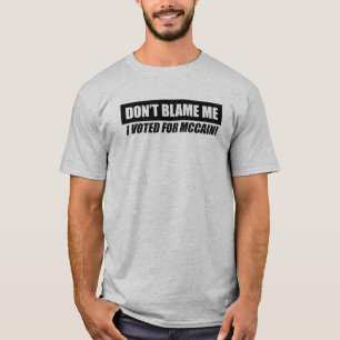 T-shirt Anti-Obama Bumpersticker - ne me blâmez pas que