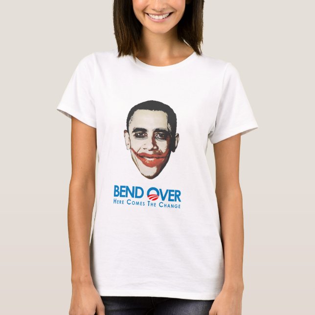 T-shirt Anti-Obama - courbure plus de pour le changement (Devant)