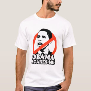 T-SHIRT ANTI-OBAMA/OBAMA M'EFFRAYE