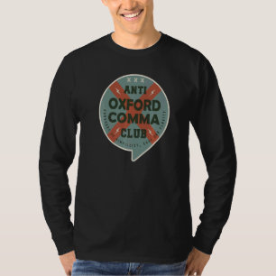 T-shirt Anti Oxford Comma Club Vintage Anti Oxford Comma L