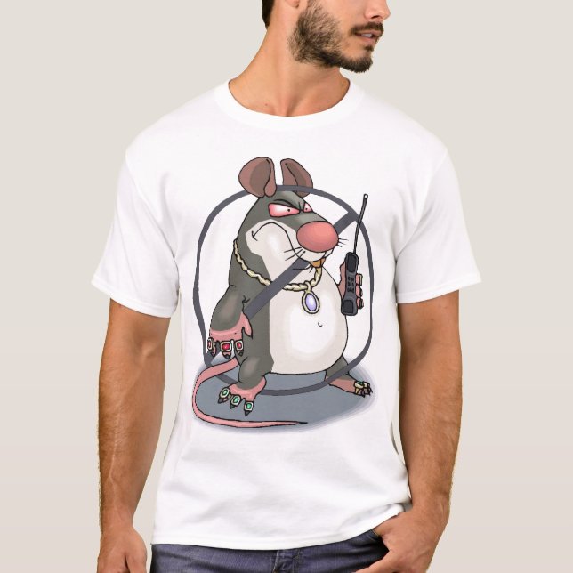 T-shirt Anti-Pif aucun réservoir de basket-ball de rats (Devant)