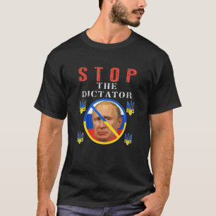 T-shirt Anti Poutine, Stop Poutine Ukraine Fierté Sans Dra
