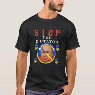 T-shirt Anti Poutine, Stop Poutine Ukraine Fierté Sans Dra