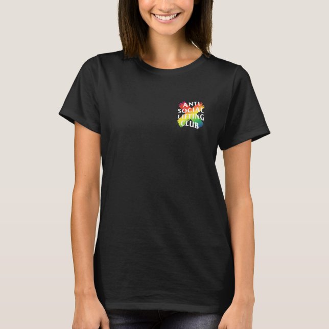 T-shirt Anti Social Lifting Club Crossed Out Rainbow (Fron (Devant)