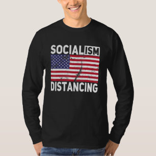 T-shirt Anti-socialisme Mème politique Distancine du socia