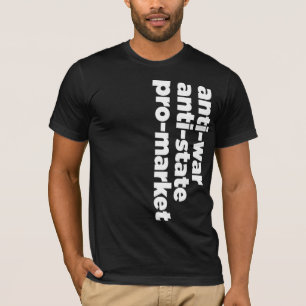 T-shirt Anti-state, pacifiste, chemise de Pro-Market