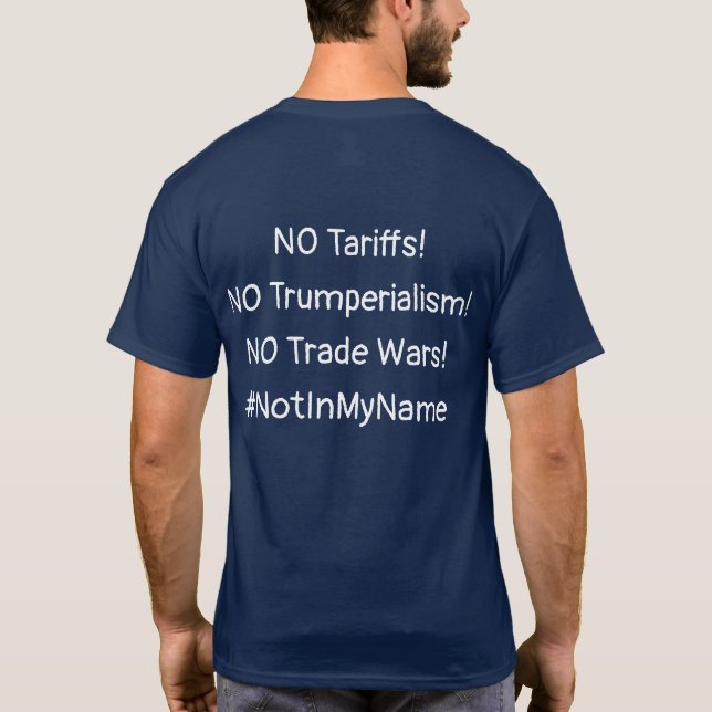 T-shirt anti-tarif #NotInMyName (Dos)
