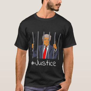 T-shirt Anti Trump, Donald en prison derrière Barreaux Jus