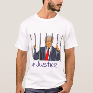 T-shirt Anti Trump, Donald en prison derrière Barreaux Jus